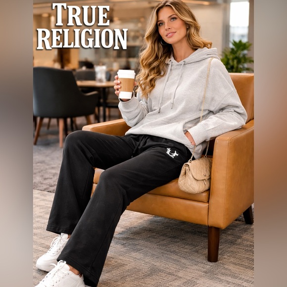 True Religion Pants - True Religion,Sweatpants Buddha Pocket Logo Soft Fleece Joggers Women,EUC,Size M